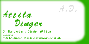 attila dinger business card